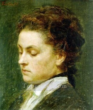 Ritratto di giovane donna 1873 Henri Fantin Latour Pinturas al óleo